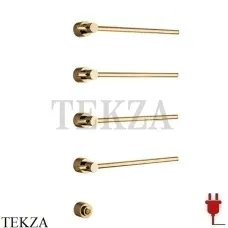 Margaroli SOLE 622 Полотенцесушитель электрический 4 рейки, выключатель BOX 622BG, золото Brushed