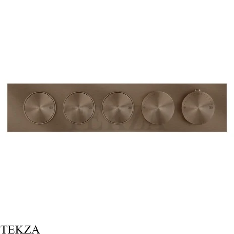 Gessi Origini MATERIC Термостат для душа 3 потока с кнопками, внешняя часть 66224-761, Coffee Bronze Brushed PVD