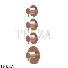 Newform X-Steel 316 Термостат для душа на 3 потока, внешняя часть 69860EX.59.067, PVD Brushed copper bronze