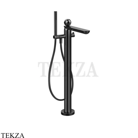 Gessi Perle Смеситель для ванны напольный, внешняя часть 74029-706, black хром глянец