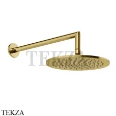 Gessi ANELLO Верхняя лейка с кронштейном D25 см 63348-246, Gold PVD