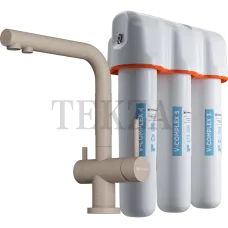 Omoikiri Nagano-GR-P + Pure drop Lite Комплект смеситель+фильтр 4055.8028P бежевый