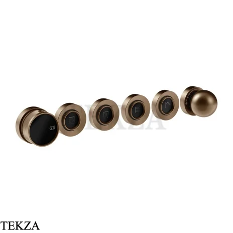 Gessi Perle Термостат для душа на 4 потока, внешняя часть 74036-761, бронза Coffee