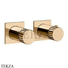 Gessi Incastri Термостат для душа 2 потока, внешняя часть 75134-735, Warm Bronze PVD