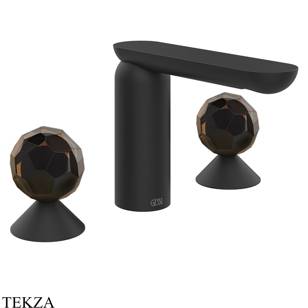Gessi Perle Смеситель для раковины на 3 отв., без гарнитура 74225-299, черный матовый