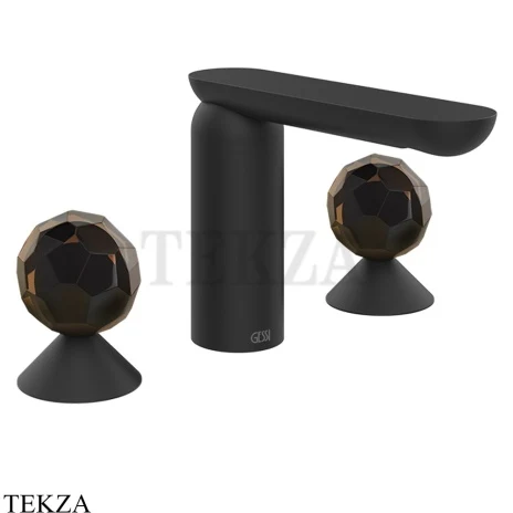 Gessi Perle Смеситель для раковины на 3 отв., без гарнитура 74225-299, черный матовый