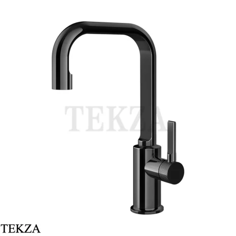 Gessi INCISO Смеситель для раковины высокий, ручка сбоку, без гарнитура 58006-706, Black Metal