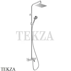 Hansgrohe Vernis Shape Душевая система 1jet c термостатом, с изливом 26284000, хром глянец Hansgrohe Vernis Shape Душевая система 1jet c термостатом, с изливом 26284000, хром глянец