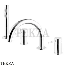 FIMA Carlo Frattini Spillo UP Смеситель на борт ванны, с гарнитуром F3044NBS, белый матовый