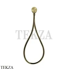 Gessi HI-FI Душевой комплект с магнитной лейкой, шланг из хромолюкс 63099-727, Brushed Brass PVD