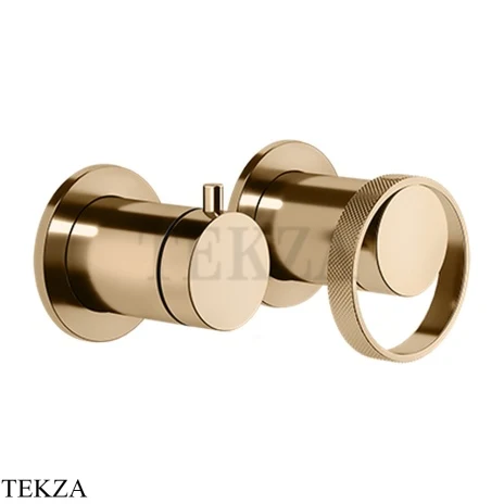 Gessi ANELLO Смеситель для душа с переключателем 2 потока ванна-душ 63380-735, Warm Bronze PVD