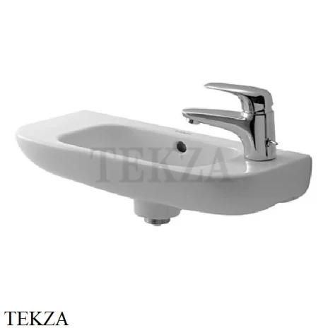 Duravit D-Code Раковина подвесная узкая, с переливом 07065000082, белый глянец