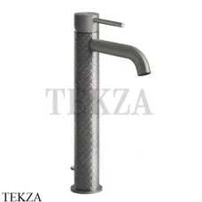 Gessi 316 INTRECCIO Смеситель для раковины высокий, с донным клапаном 54104-239, Steel Brushed