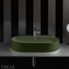 Kerasan Nolita Раковина чаша накладная с 1 отверстием, 028511 Verde muschio