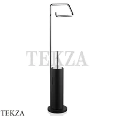 Decor Walther Stone Black SBK Напольная стойка с туалетным ершиком 0973564, черный матовый-хром глянец