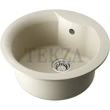 Omoikiri Yasugata 48R Кухонная мойка Tetogranit круглая 4993131 ваниль