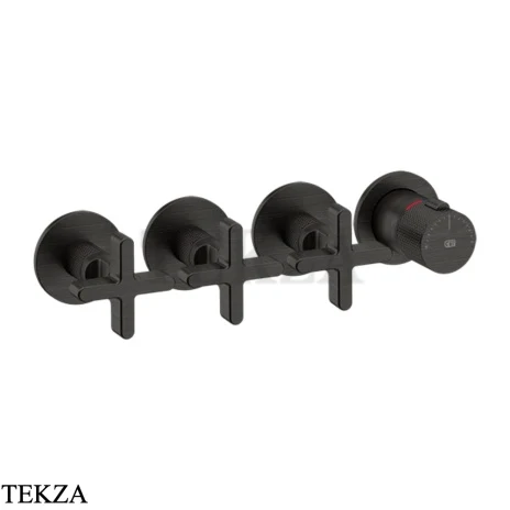 Gessi INCISO SHOWER Термостатический смеситель, 3 потока, внешняя часть 58436-187, Aged Bronze