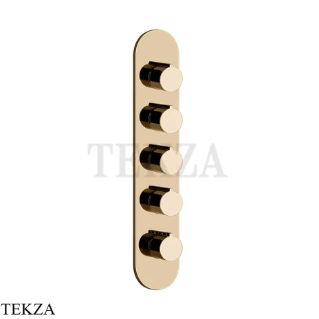 Gessi Ingranaggio-Anello Термостат для душа, 4 потока, внешняя часть 43068-735, Warm Bronze PVD