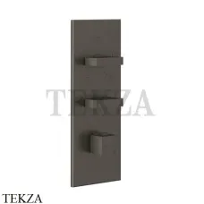 Gessi Rettangolo Wellness Термостат на 5 выходов, внешняя часть 43032-707, Black Metal Brushed