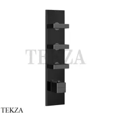 Gessi Rettangolo Wellness Термостат 3 выхода, внешняя часть 43026-706, Black Metal