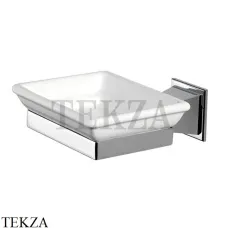 Devon&Devon TIME Мыльница настенная, керамика белая TM301CR, хром глянец