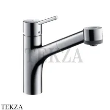 Hansgrohe Talis S Смеситель для кухни с выдвижным душем 32841000, хром глянец