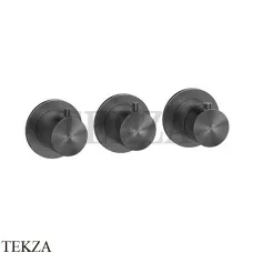 Gessi 316 SHOWER Термостат для душа на 2 выхода, внешняя часть 54334-707, Black Metal Brushed