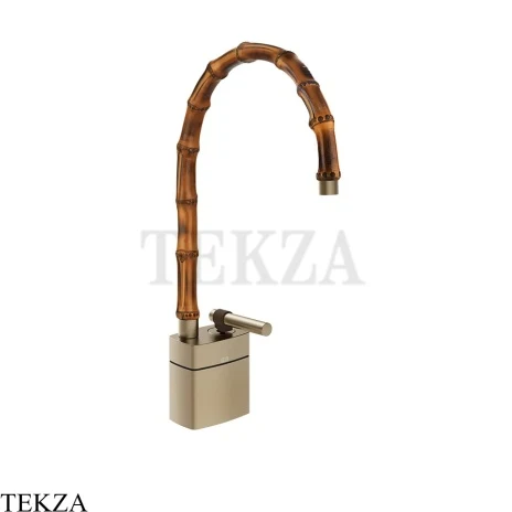 Gessi Jacqueline Смеситель для раковины средний, без донного клапана 77029-149, нерж. сталь Brush / никель Brushed