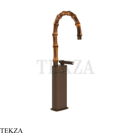 Gessi Jacqueline Смеситель для раковины высокий, без донного клапана 77205-845, бронза Dark Brush