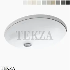 Kohler Caxton Oval Раковина встраиваемая снизу, с переливом K-2209-0, белый глянец