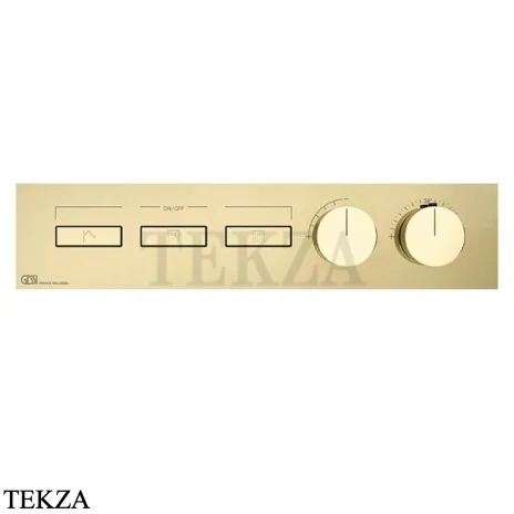 Gessi HI-FI Термостатический смеситель на 3 потока, внешняя часть 63014-710, шампань глянец