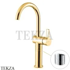 Newform Blink Chic luxury Смеситель для раковины высокий, без гарнитура 71115.61.020, PVD Glossy gold