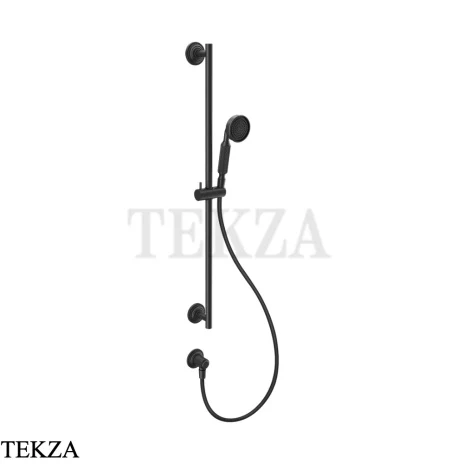 Gessi VENTI20 Штанга в комплекте с душевой лейкой, шланг, вывод 65141-299, Black XL