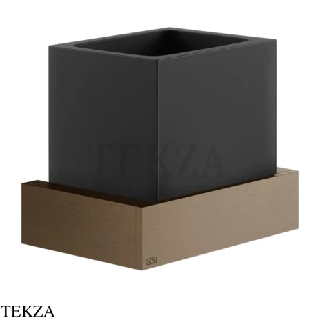 Gessi Rettangolo Стакан для щеток настенный, композит черный 20808-761, Coffee Bronze Brushed PVD