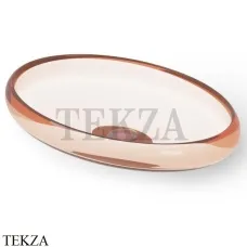 Dea Design Washbasins Раковина настольная овальная Glasstech DD9088 600 R9, Brown Copper R9