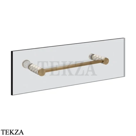 Gessi Pelle Tresse Полотенцедержатель для крепления на стекло, 30 см 78711-448, Crème/ Deep Bronze Br. PVD