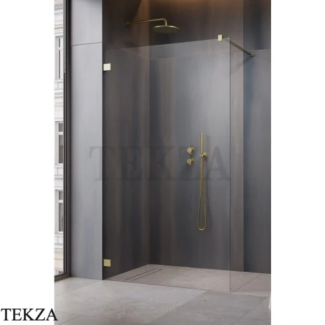 Radaway Essenza Pro Walk-in Душевое ограждение Walk-in неподвижное 110 см, 10103110-99-01, брашированное золото
