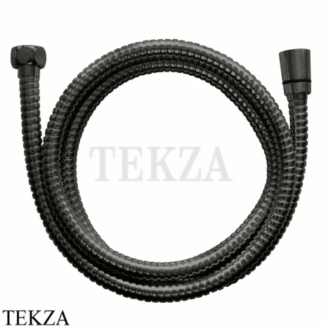 Nicolazzi Душевой шланг с двойным зажимом, конический 150 см R7097NKN, Brushed Black Nickel