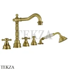 Migliore Revival Смеситель на борт ванны с душевым гарнитуром 19485, бронза classic