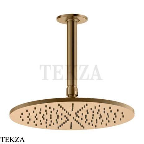 Gessi INCISO SHOWER Верхняя душевая лейка с кронштейном 58250-726, Warm Steel Br. PVD