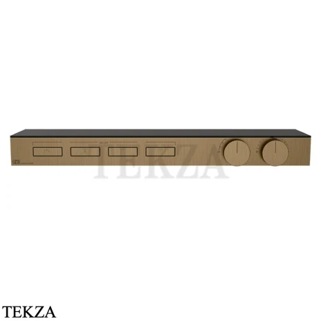 Gessi HI-FI Термостатический смеситель с полочкой, на 4 потока, внешняя часть 63026-791, бронза Deep