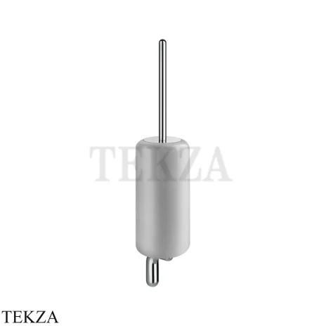 Gessi Goccia Туалетный ёршик настенный, белая керамика 38019-031, хром глянец