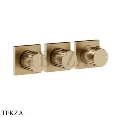 Gessi Incastri Термостат для душа 2 потока, внешняя часть 75334-726, Warm Bronze Br. PVD