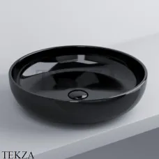 Cielo SHUI Раковина круглая накладная, без перелива SHBA45 N, черный глянцевый