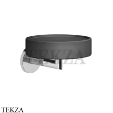 Gessi INGRANAGGIO Мыльница настенная композит черный 63802-031, хром глянец
