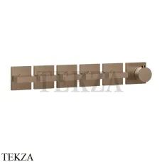 Gessi Rettangolo shower Термостат на 5 потоков, внешняя часть 44340-708, Copper Brushed