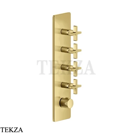 Gessi INCISO WELLNESS Термостат 4 выхода, внешняя часть 58228-246, Gold PVD