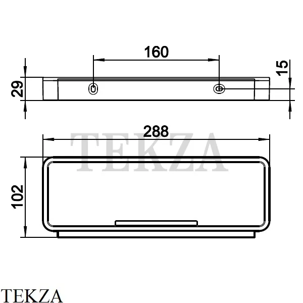 Keuco PLAN Корзинка для душа 14958010051, черный-хром