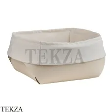 ADJ Корзина-ёмкость для хлеба 20x20 см 0037.16/10, панна-котта/белый