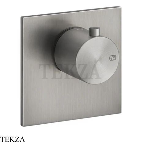 Gessi 316 WELLNESS Термостатический смеситель, внешняя часть 54554-239, Steel Brushed